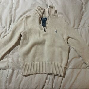 Ralph Lauren Beige Half-Zip Sweater